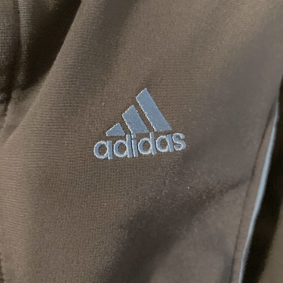 Adidas Women’s Grey and Baby Blue Adidas zip up Track Jacket Size Small - Picture 3 of 6